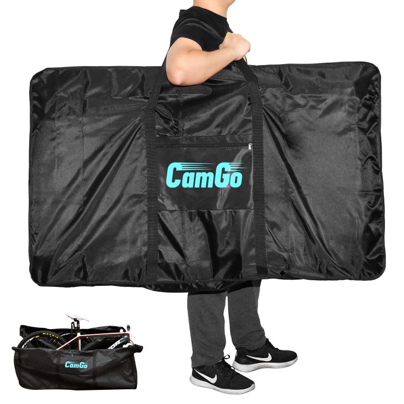 CamGo Folding Bike Travel Bag Bicycle Carrier Case Outdoors Cycling Carrying Transport Bag for 26inch Bikes (Black, 26 inch) - Image 2